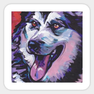 Alaskan Malamute bright colorful pop art Sticker